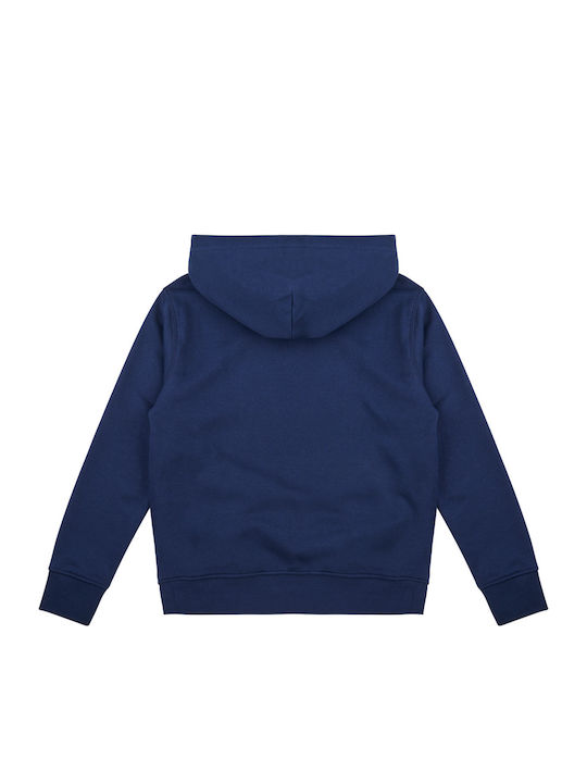 Kids Sweatshirt With Blue Hood