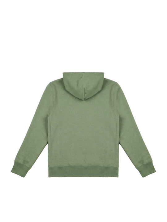 Kids Sweatshirt Cardigan with Hood Khaki