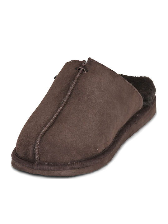 Winter Men's Brown Slippers