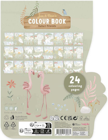 Little Dutch Malbuch Flamingo Safari Freunde