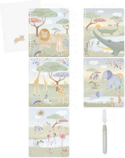 Little Dutch Βιβλίο Ζωγραφικής Water Reveal Jim Safari Friends