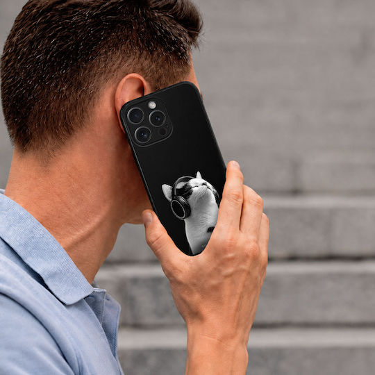 Калъф Sonique Men's Edition Motorla Moto G73 5g Audio Kitten Бял
