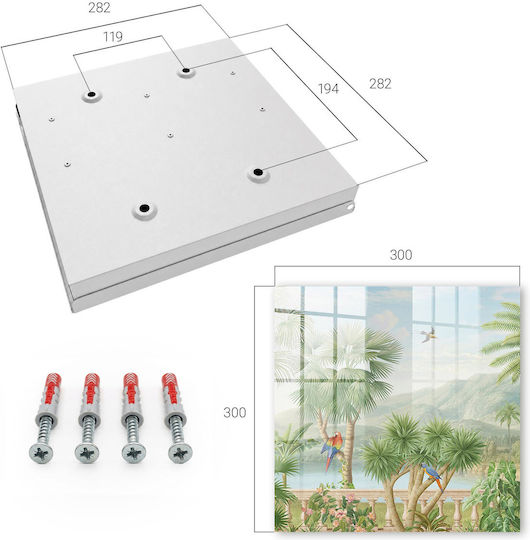 Tulup Κλειδοθήκη Τοίχου Μεταλλική 50 θέσεις 30x30x5cm