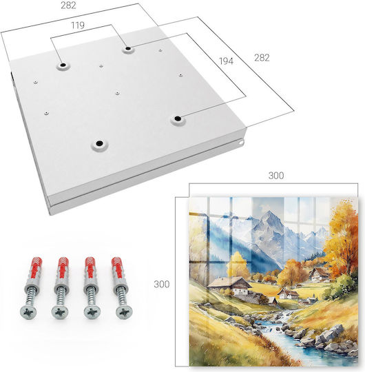 Tulup Κλειδοθήκη Τοίχου Μεταλλική 50 θέσεις 30x30x5cm