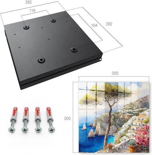 Tulup Κλειδοθήκη Τοίχου Μεταλλική 50 θέσεις 30x30x5cm