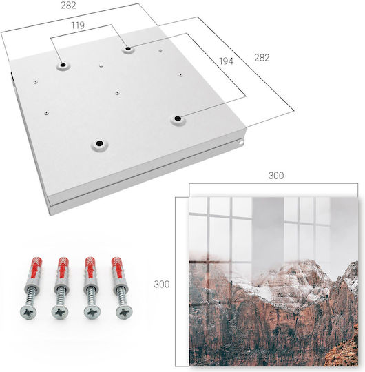 Tulup Κλειδοθήκη Τοίχου Μεταλλική 50 θέσεις 30x30x5cm