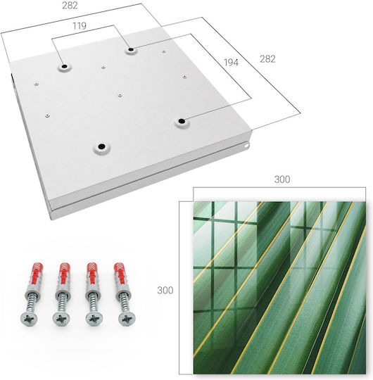 Tulup Κλειδοθήκη Τοίχου Μεταλλική 50 θέσεις 30x30x5cm