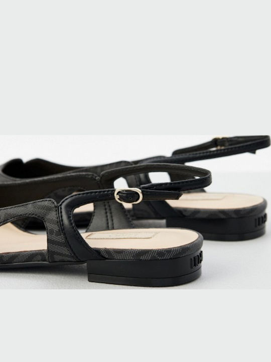 Flache Sandalen Für Damen Schwarz