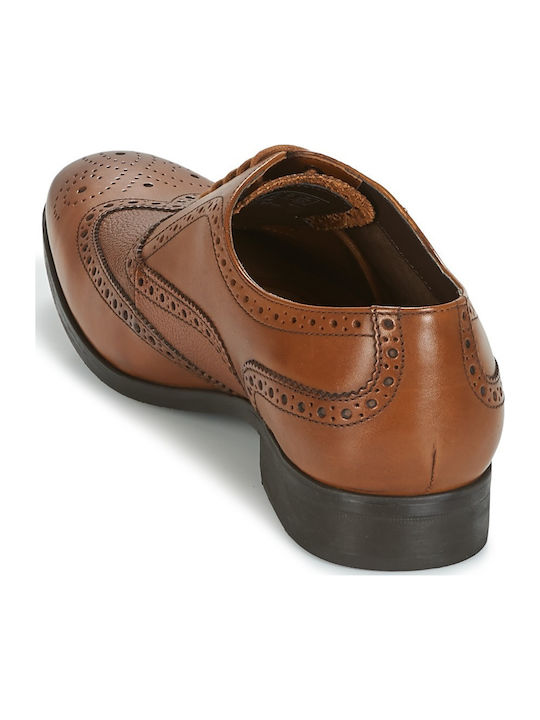 Limit Δερμάτινα Ανδρικά Oxfords Καφέ