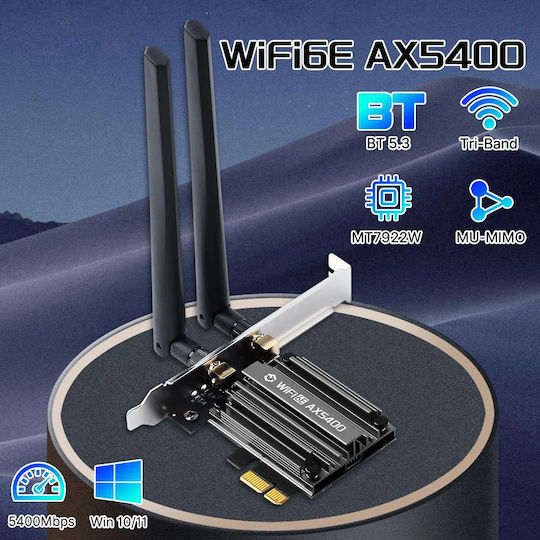 WiFi 6 Wireless Network Card (5400Mbps) PCI-e
