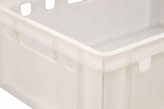 Box E2 Καλάθι Αποθήκευσης Πλαστικό με Καπάκι Λευκό 60x40x20cm