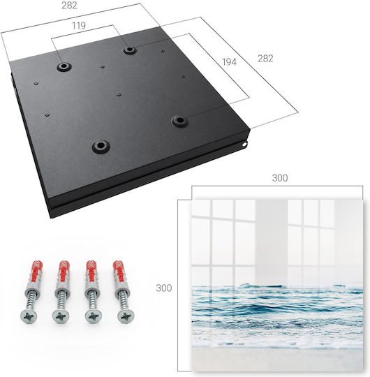 Tulup Metallic Wall Key Hook 50 Hooks 30x30x5cm