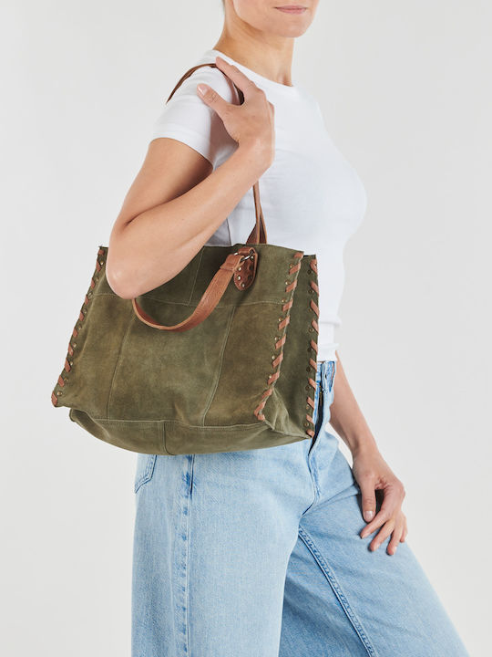 Γυναικεία Τσάντα Shopper Ώμου Χακί