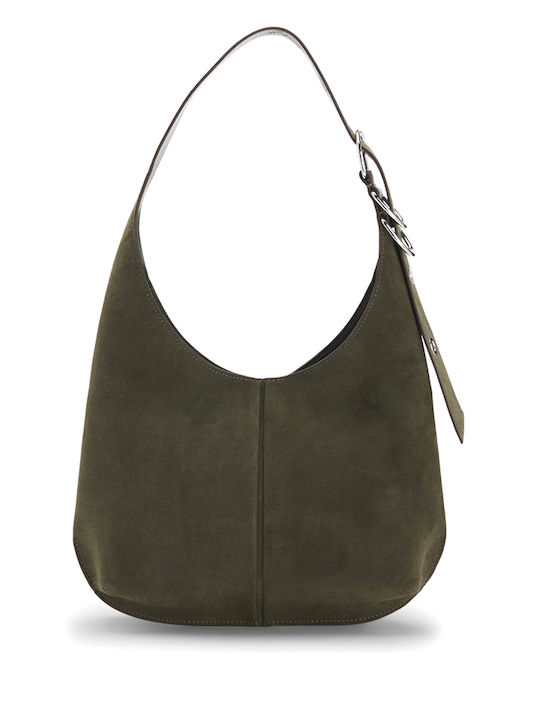 Boss Hugo Leder Damen Schultertasche Khaki