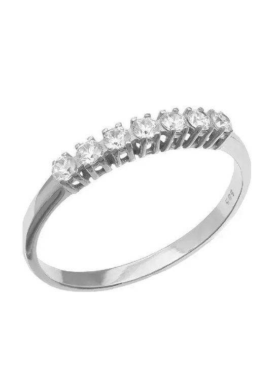 Damentringe mit Zirkon aus Weißgold 9K