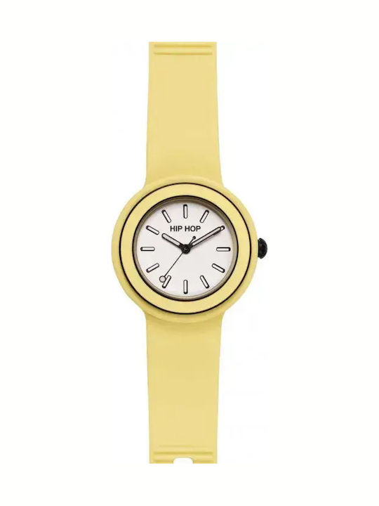 Womens Watch 32mm Battery With Yellow Rubber Strap Womens Watch 32mm Battery With Yellow Rubber Strap
