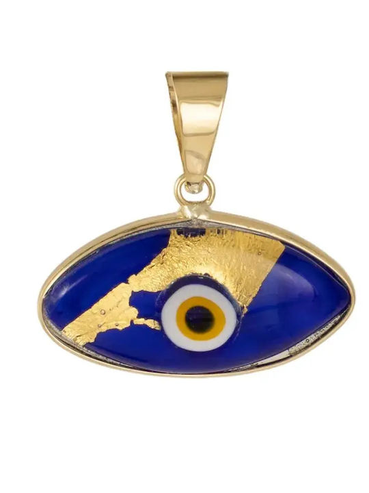 Charm Eye from 9 K Gold Blue