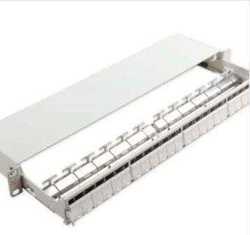 Πλακέτα Patch Panel Μη Εξοπλισμένη Μοντουλαρισμένη Ολίσθηση Cat 5 6 6a 7 7a Χαλκός 24 Snap-in Lanmark Λευκό