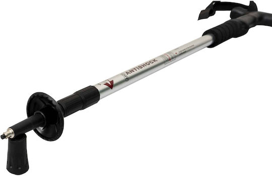 Baston telescopic metalic reglabil între 67 135 cm suport pentru drumeții