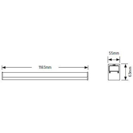 LED line LED Iluminare Liniară Plafon 30W Alb Natural