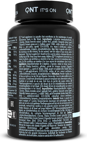 QNT Testek Supplement for Training & Testosterone Boost 120 Capsules