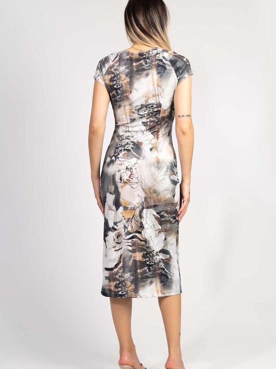 Summer Midi Shirt Dress Wrap Earth Tones