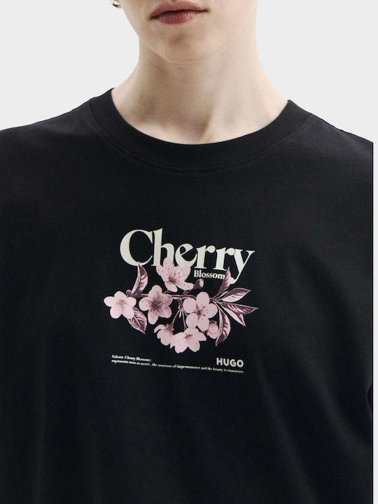 Hugo Bluza Damă Oversized Tricou Floral Negru