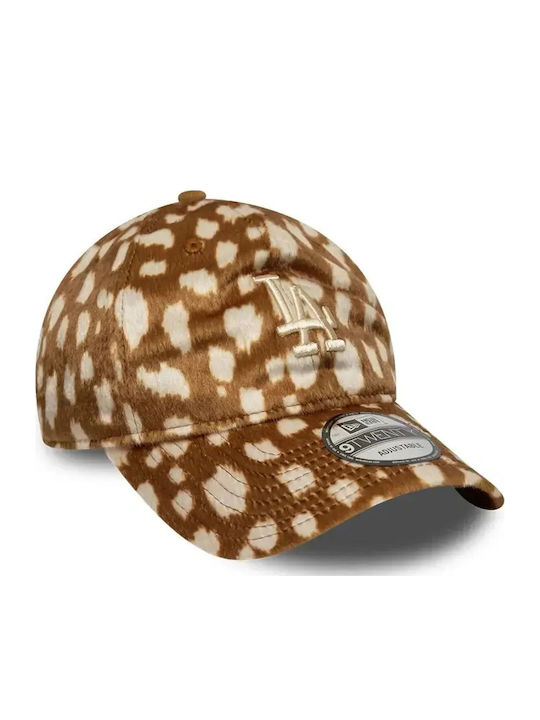 New Era La Dodgers Animal Print Dark 9twenty Регулируема Шапка Унисекс Полиестер Бежова 60844105