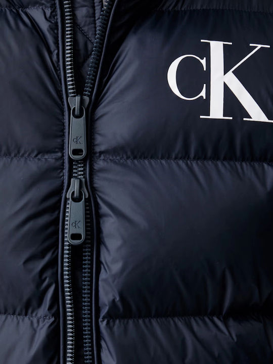 Nylon Jacket Puffer Waterproof and Windproof Blue