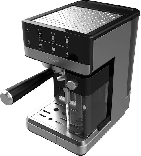 Cecotec Power Espresso 20 Touch & Cream Μηχανή Espresso 1350W Πίεσης 20bar για Cappuccino Μαύρη 111060