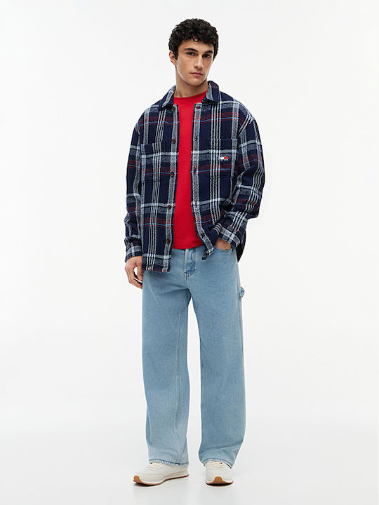 Tommy Hilfiger Long Sleeve Checked Navy Blue Shirt