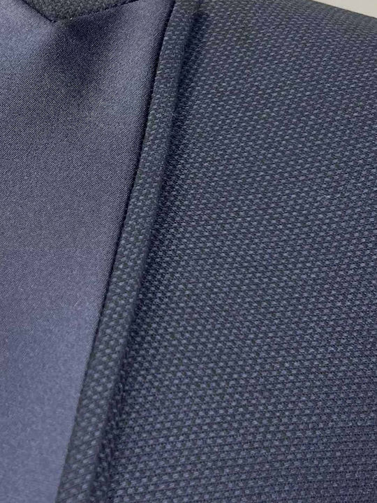 Herrenanzug Mit Weste mit Schlanke Passform Navy 07.37.DOMENICO-Blau