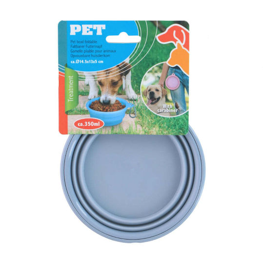Pet Treatment Метална купа за храна и вода 350 мл в сив цвят