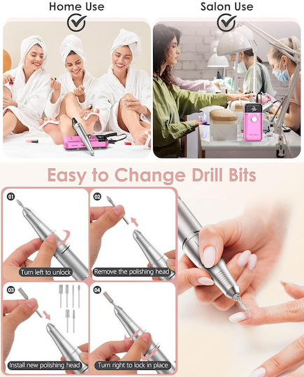 Battery Nail Drill with 45000 Rounds per Minute
