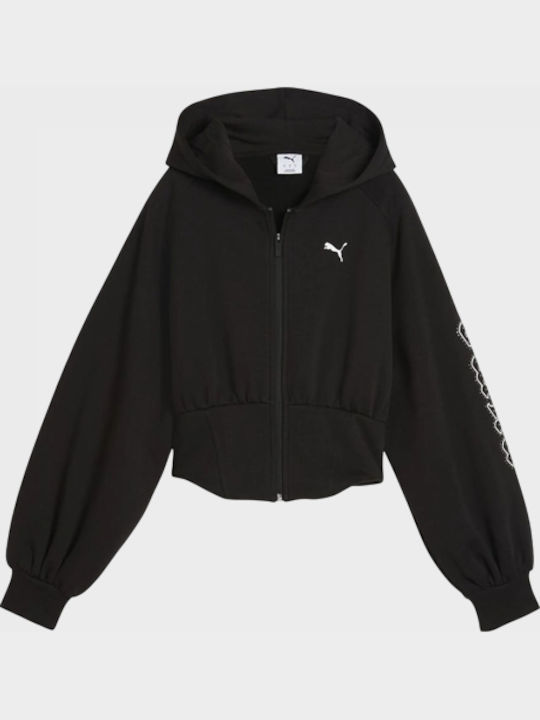 PUMA Glam Ζακέτα Μαύρη με Κουκούλα