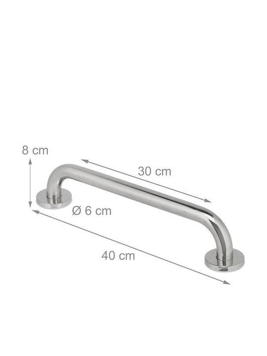 Relaxdays Mâner de baie 40cm Gri