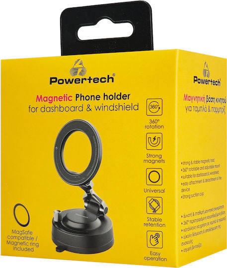 Powertech MagSafe Auto Handyhalterung mit Magnet Schwarze