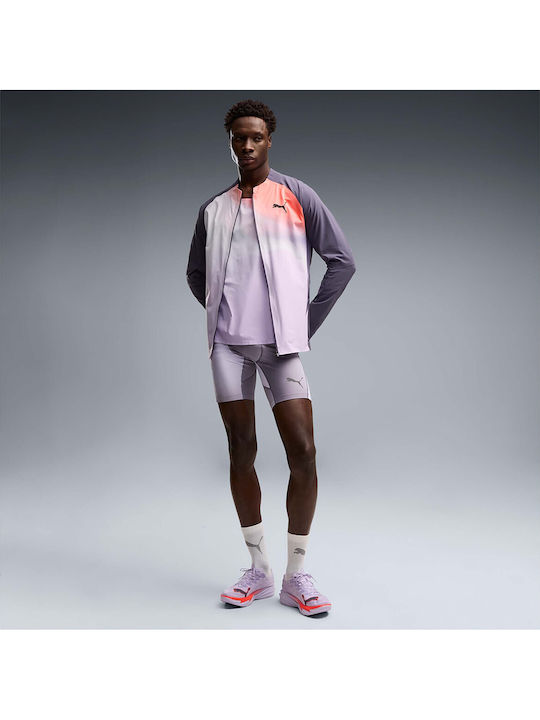 PUMA Ανδρικό Αθλητικό Κολάν Compression Κοντό Μωβ