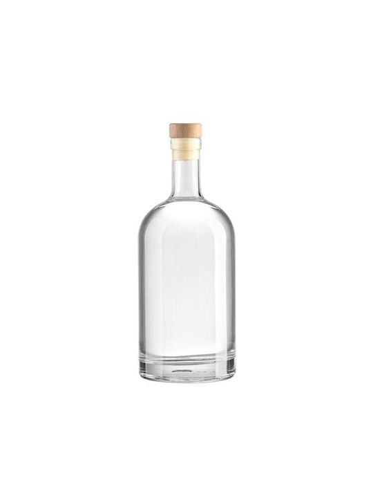 Yuk Glas Wasserflasche mit Kork Transparent 100ml