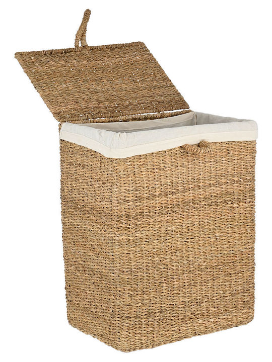 Estia Laundry Basket Wicker with Lid 46x31x55cm Beige