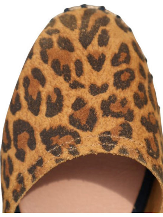 Sommer Damenplattformen im Stil Espadrilles Braun