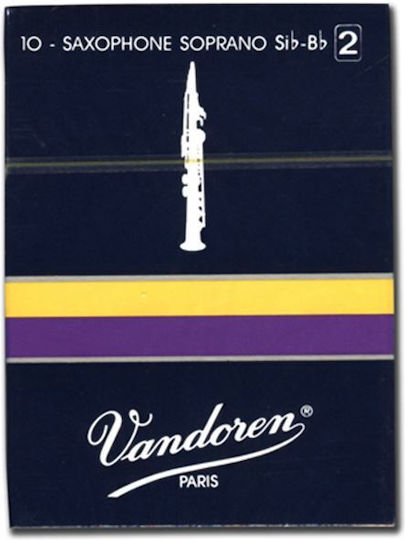 Vandoren Ancii Pentru Instrumente De Suflat Saxofon Soprano Traditional Tărie 1.5 Καλάμι Pentru Saxofon