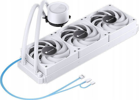 Jonsbo TG-360 Охлаждане AIO CPU с 3 Вентилатора 120mm и ARGB Осветление Бял