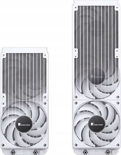 Jonsbo TG-360 Охлаждане AIO CPU с 3 Вентилатора 120mm и ARGB Осветление Бял