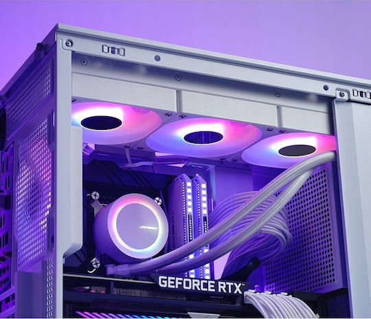 Jonsbo TG-360 Охлаждане AIO CPU с 3 Вентилатора 120mm и ARGB Осветление Бял
