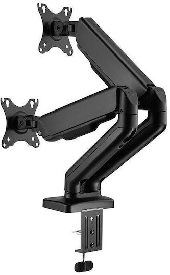 LogiLink Стойка за 2 Монитори до 32" с Рамо Черна (BP0177)
