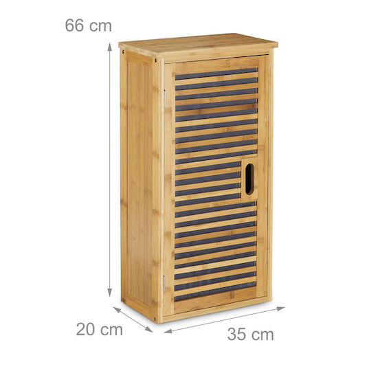 Relaxdays Dulap de baie 35x20x66cm maro