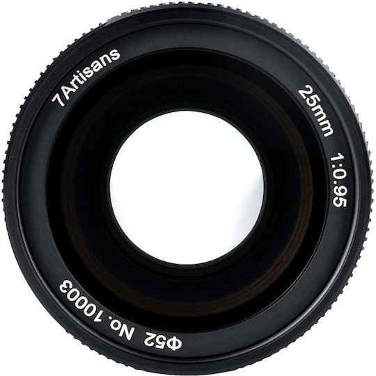7artisans Crop Kameraobjektiv 25mm F/0.95 Festbrennweite für Sony E Mount Black