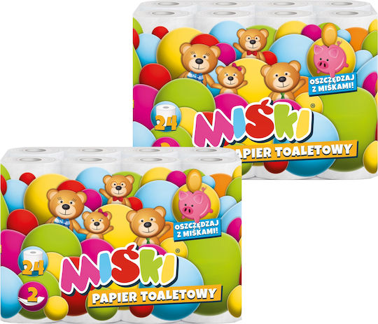 Private Label Tissue Toilet Paper 24 Rolls 2 Packs 5906142908028