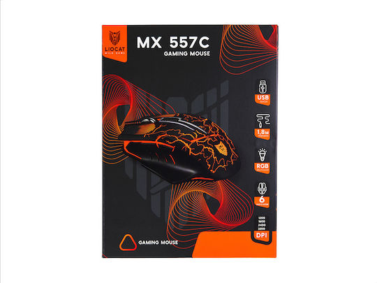 Liocat MX 557 C RGB Gaming Mouse 3200 DPI Red